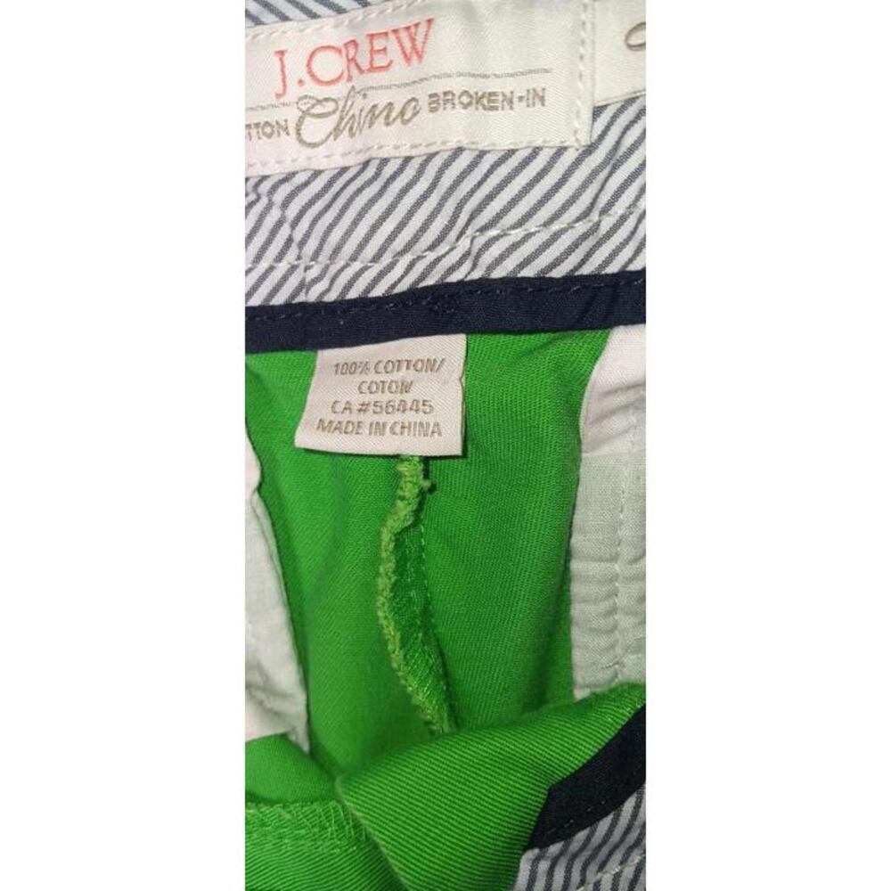 J Crew Chino Broken In Shorts Womens Size 0 Green Low Rise - Picture 5 of 13
